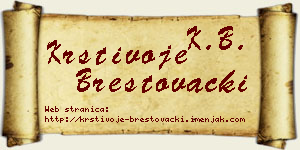 Krstivoje Brestovački vizit kartica